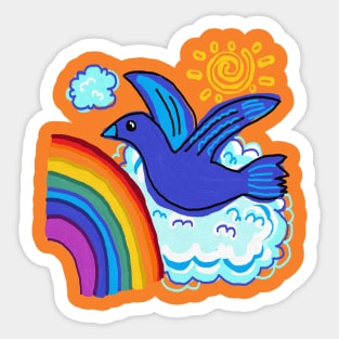 bird gliding Sticker